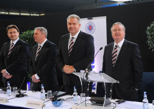 Graham Wallace, second right, says there's no threat of a second administration. Picture: SNS