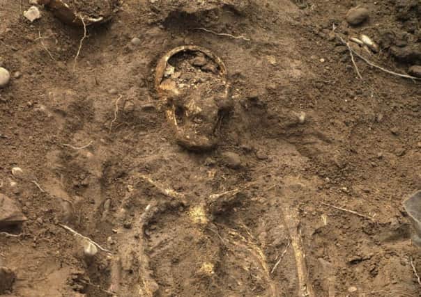 The remains of a young man murdered in the 12th or 13th century have been unearthed in North Berwick. Picture: Paul Chappels