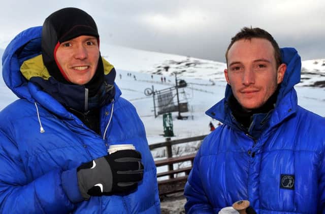 Rescued climbers Matthew Beals, left, and Tom Riddelsdell, who were trapped in the Cairngorms. Picture: Hemedia