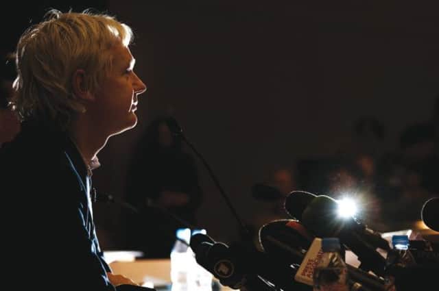 WikiLeaks founder Julian Assange at a speaking engagement before he went into hiding. Picture: AFP/Getty