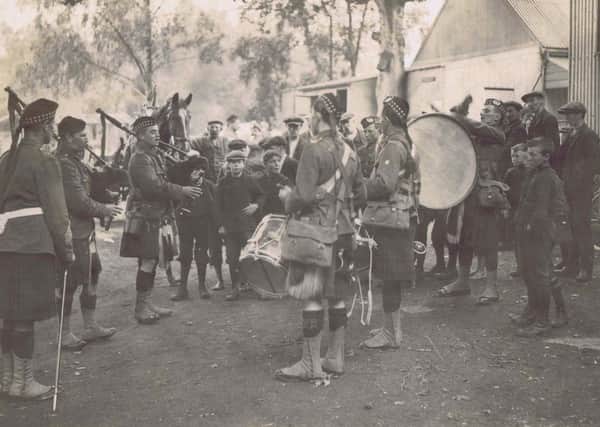 Pipers and drummers from the 7th Battalion. Picture: Gordon Highlanders Museum