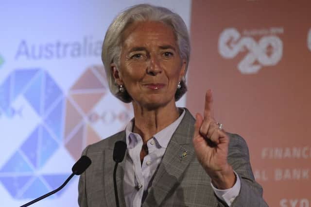 'Measures to boost trade will be essential' - Christine Lagarde. Picture: AP