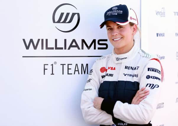 Susie Wolff will this season become the first woman in 22 years to compete in a Formula One event. Picture: PA