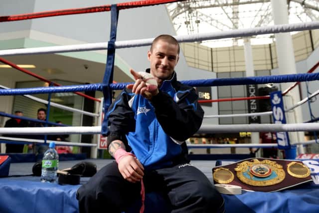 Ricky Burns during his public work-out will make a return to the ring this weekend in Glasgow. Picture:SNS