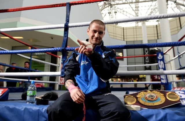 Ricky Burns during his public work-out will make a return to the ring this weekend in Glasgow. Picture:SNS