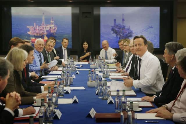 The UK Cabinet met in the Aberdeen offices of oil giant Shell. Picture: PA