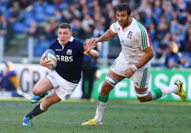 Duncan Weir impressed at the Stadio Olympico and should be handed the No 10 jerse. Picture: PA