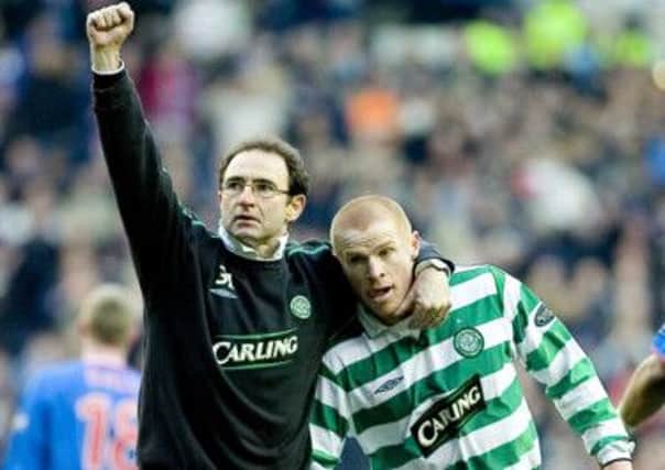 Former Celtic boss Martin O'Neil, left, will return to Parkhead with his Republic of Ireland squad. Picture: SNS