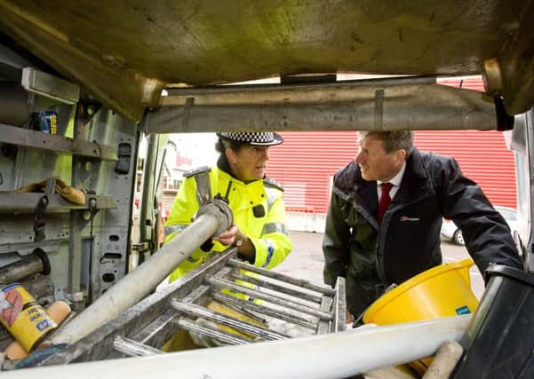 Chief superintendent Ellie Bird and Justice Secretary Kenny MacAskill are attending a summit to tackle metal theft. Picture: Ian Georgeson