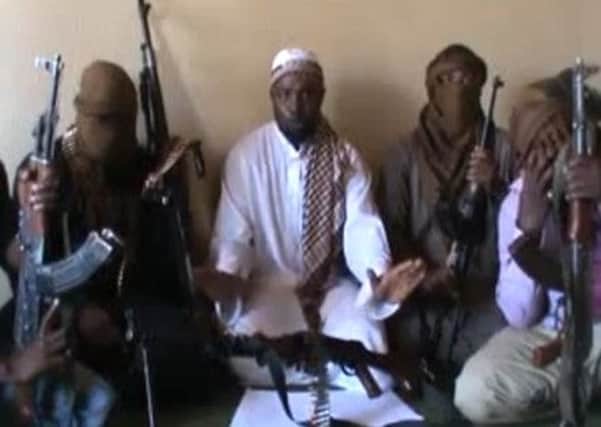 This screengrab apparently shows Boko Haram leader Abubakar Shekau. Picture: Getty