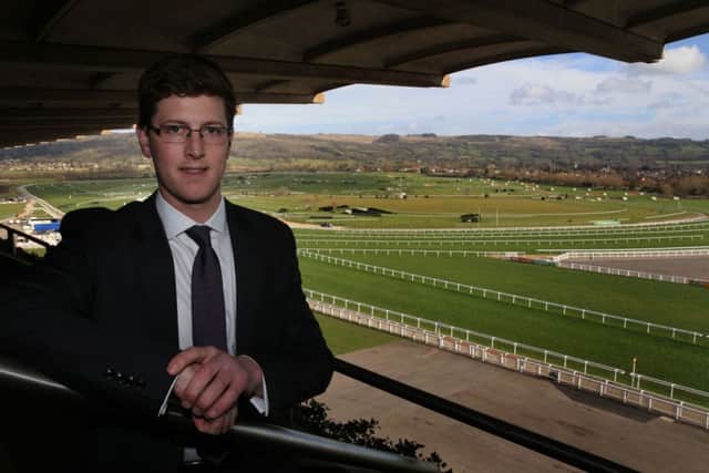 Trainer Harry Fry visits Cheltenham yesterday ahead of the National Hunt Festival. Picture: PA