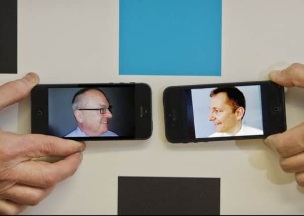 CEO of Mono Consultants Brian Dougherty (left) with Duncan Macrae from Business Growth Fund. Picture: Peter Sandground