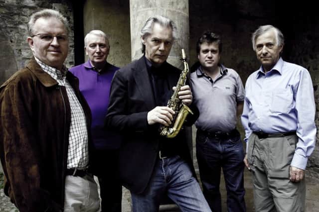 Saxophonist Jan Garbarek with the Hilliard Ensemble, from left, David James,  Gordon Jones,  Steven Harrold. Picture: Contributed