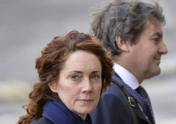 Rebekah Brooks and husband Charlie arrive at the Old Bailey. Picture: Reuters
