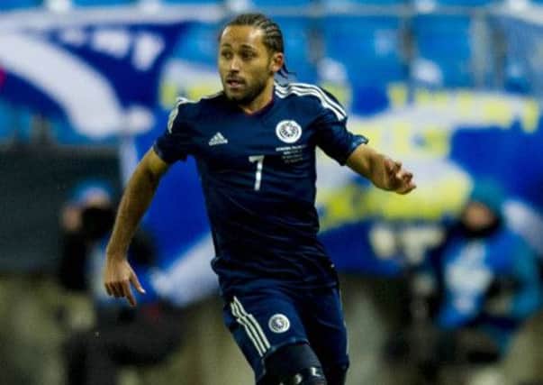 Scotland winger Ikechi Anya in action against Norway in November. Picture: SNS
