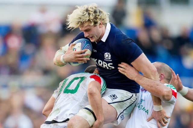 Richie Gray in action during Scotland's only win so far this Six Nations against Italy. Picture: SNS