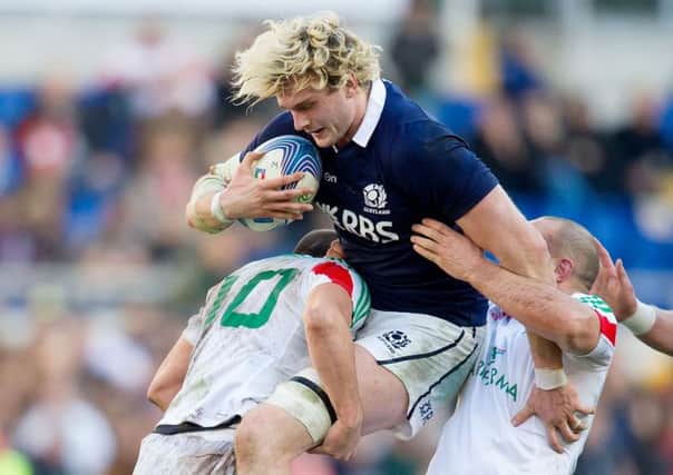 Richie Gray in action during Scotland's only win so far this Six Nations against Italy. Picture: SNS