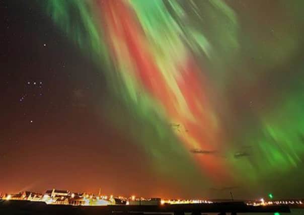 The aurora borealis captured over Thurso in Caithness. Picture: Hemedia