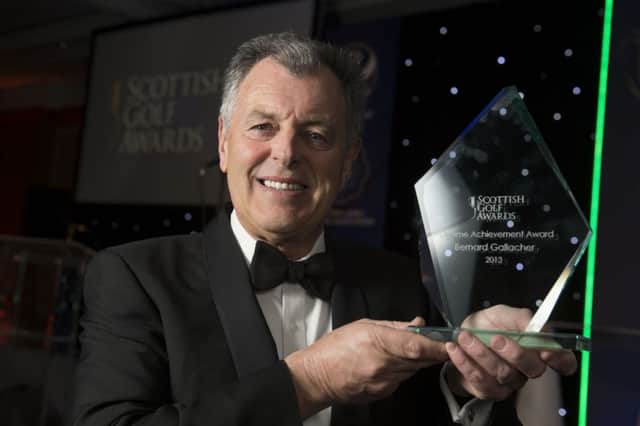 Bernard Gallacher with his lifetime achievement award. Picture: Kenny Smith