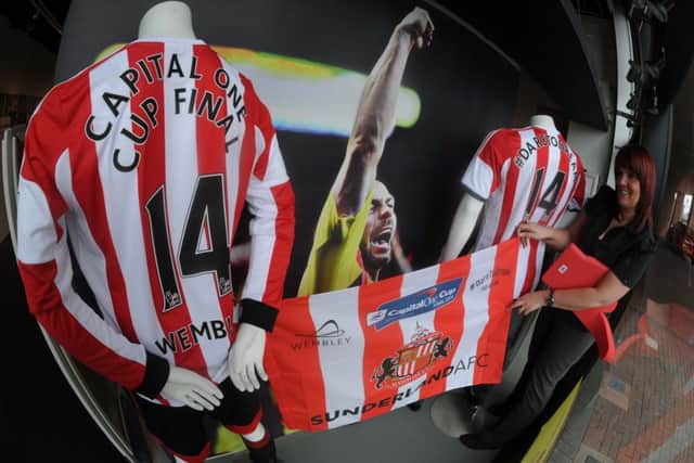 Sunderland club store manager Bernie Quinn prepares for the Wearside clubs big day out. Picture: PA