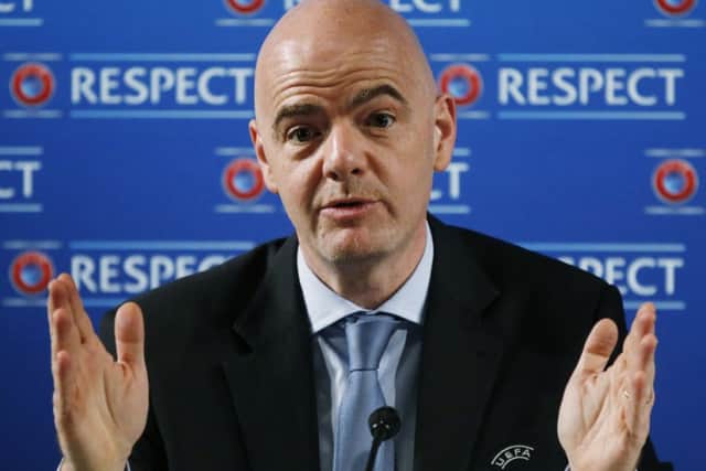 Gianni Infantino: 'The high figure has to be looked at in the perspective of what the end figure will be'. Picture: AFP