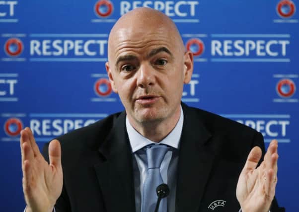 Gianni Infantino: 'The high figure has to be looked at in the perspective of what the end figure will be'. Picture: AFP