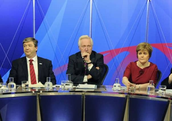Alistair Carmichael and Nicola Sturgeon. Picture Michael Gillen.
