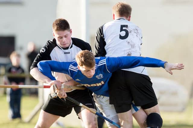 Roddy Macdonald (Kyles) cannot find a way through the Lovat defence. Picture: Neil G Paterson