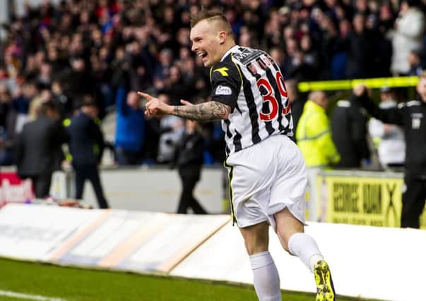 Gregg Wylde celebrates his clinching goal. Picture: SNS