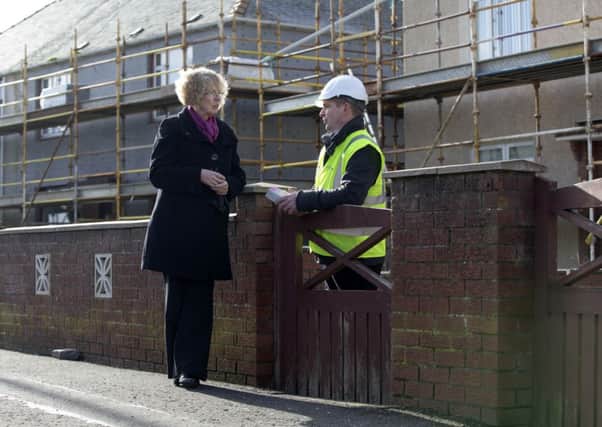 Housing Minister Margaret Burgess announced the move on a visit to Annbank, site of an Energy Agency project. Picture: Jeff Holmes
