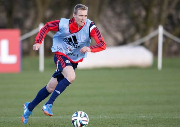 Manchester Uniteds Darren Fletcher returns to the Scotland camp for the first time since having surgery for ulcerative colitis. Picture: SNS