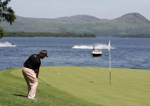 Darren Clarke plays a round at the Loch Lomond Golf Club in 2006. Picture: Getty