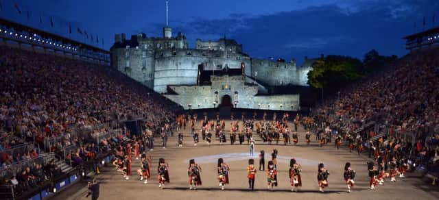 Edinburgh Castle, apart from hosting the Tattoo, had a record-breaking year with visitors flocking to the building, making it the most popular paid-for attraction outside London. Picture: Phil Wilkinson
