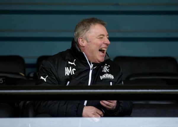 Rangers manager Ally McCoist is content for Dave King and those battling for control of the club to do their talking without him. Picture: SNS