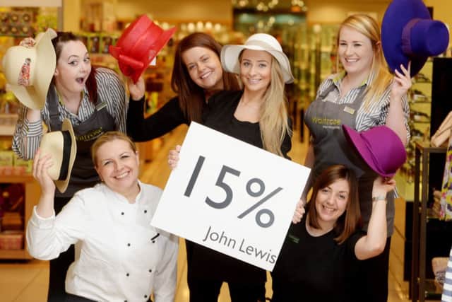 Waitrose and John Lewis staff in Edinburgh celebrate their bonus. Picture: Phil Wilkinson