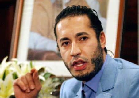 Al-Saadi Gadhafi, the son of Moammar Gadhafi before his extradition. Picture: AP