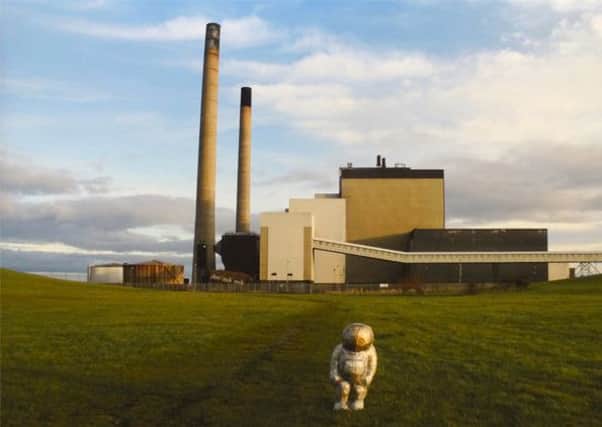 One of Arran Ross's works features an astronaut depicted outside Cockenzie Power Station. Picture: Contributed