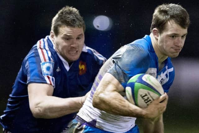 Scotland's Nyle Godsmark breaks forward. Picture: SNS