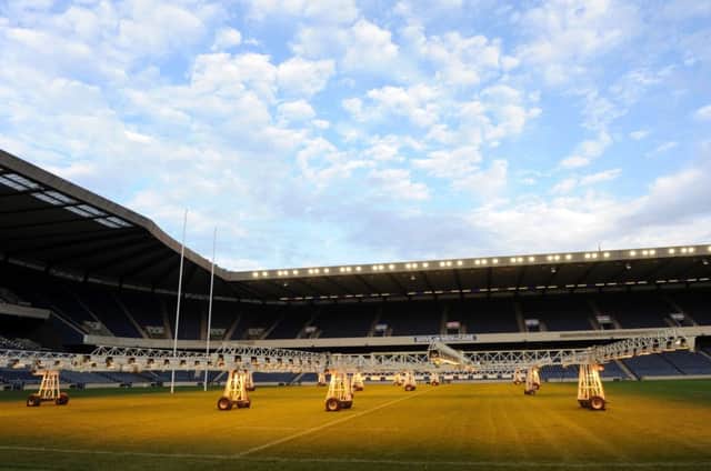 Murrayfield's troubled pitch. Picture:  Ian Rutherford