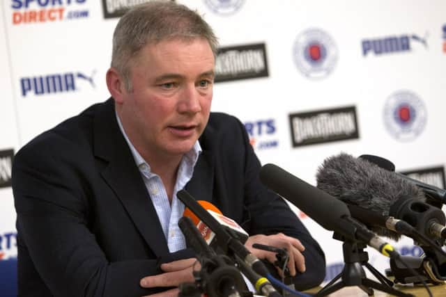 Rangers manager Ally McCoist chats to the press at Murray Park. Picture: Kirk O'Rourke