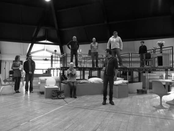 The ten-strong cast of And Then There Were None in rehearsal. Picture: Contributed