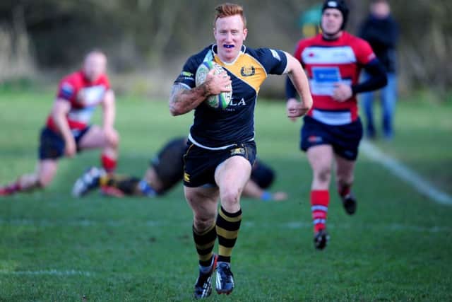 Ethan Pollock races to the line to score Curries second try at Malleny Park. Picture: Ian Rutherford