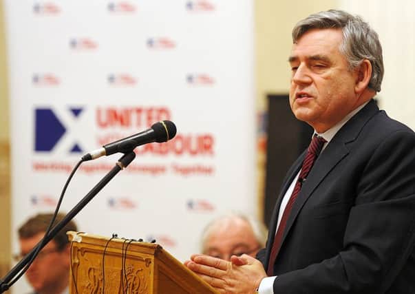 Gordon Brown will give a speech in Glasgow. Picture: Johnston Press