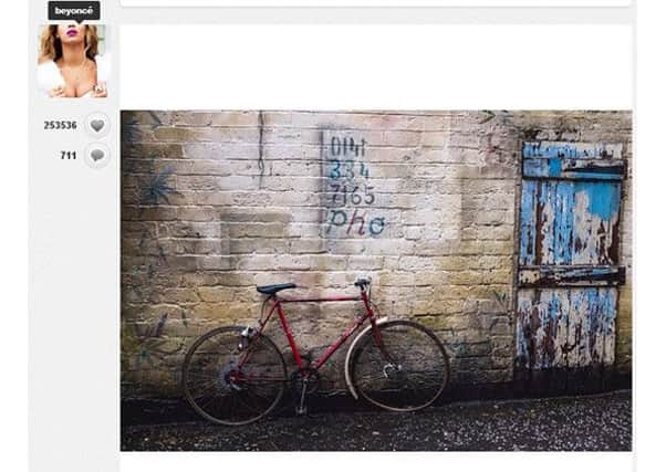 Screenshot of Beyonce's Instagram post, showing the Glasgow restaurant Hanoi Bike Club. Picture: Submitted