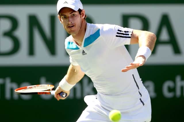 Andy Murray plays a shot in his match with 20-year-old Czech player Jiri Vesely. Picture: AFP