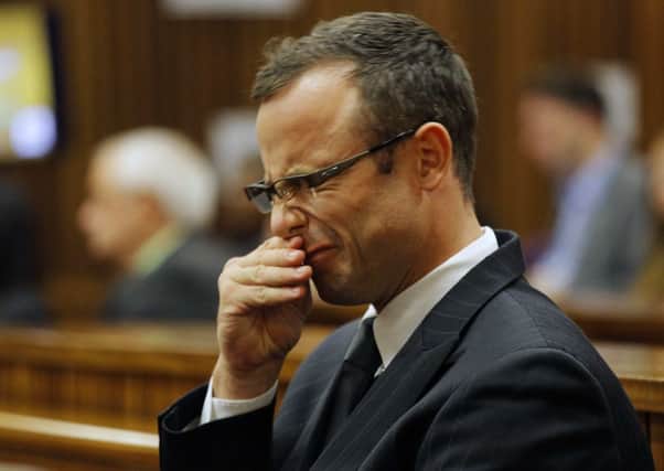 Pistorius in the dock at the North Gauteng High Court yesterday. Picture: Reuters