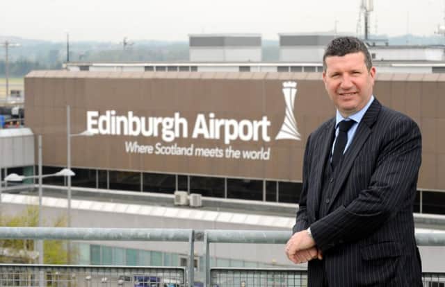 Gordon Dewar is looking forward to a busy summer at Edinburgh Airport. Picture: Jane Barlow