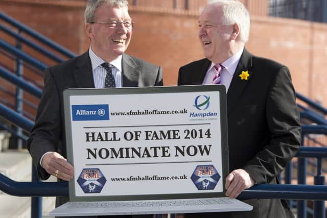 Alex Smith and Craig Brown at yesterdays Hampden launch. Picture: SNS