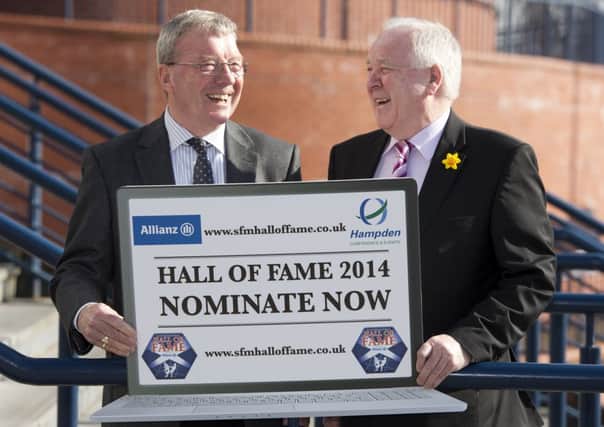 Alex Smith and Craig Brown at yesterdays Hampden launch. Picture: SNS