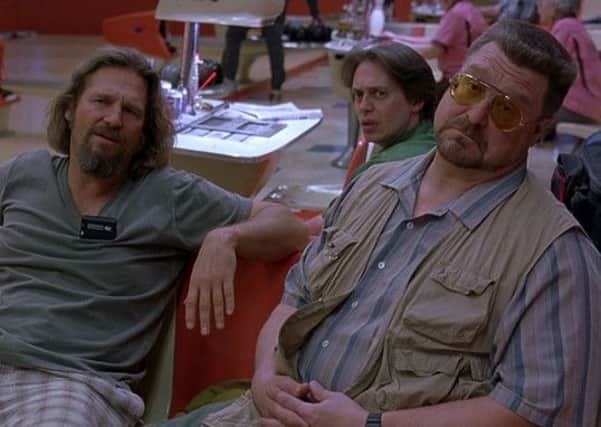 Jeff Bridges (The Dude- far left), John Goodman and Steve Buscemi (rear in picture) in The Big Lebowski